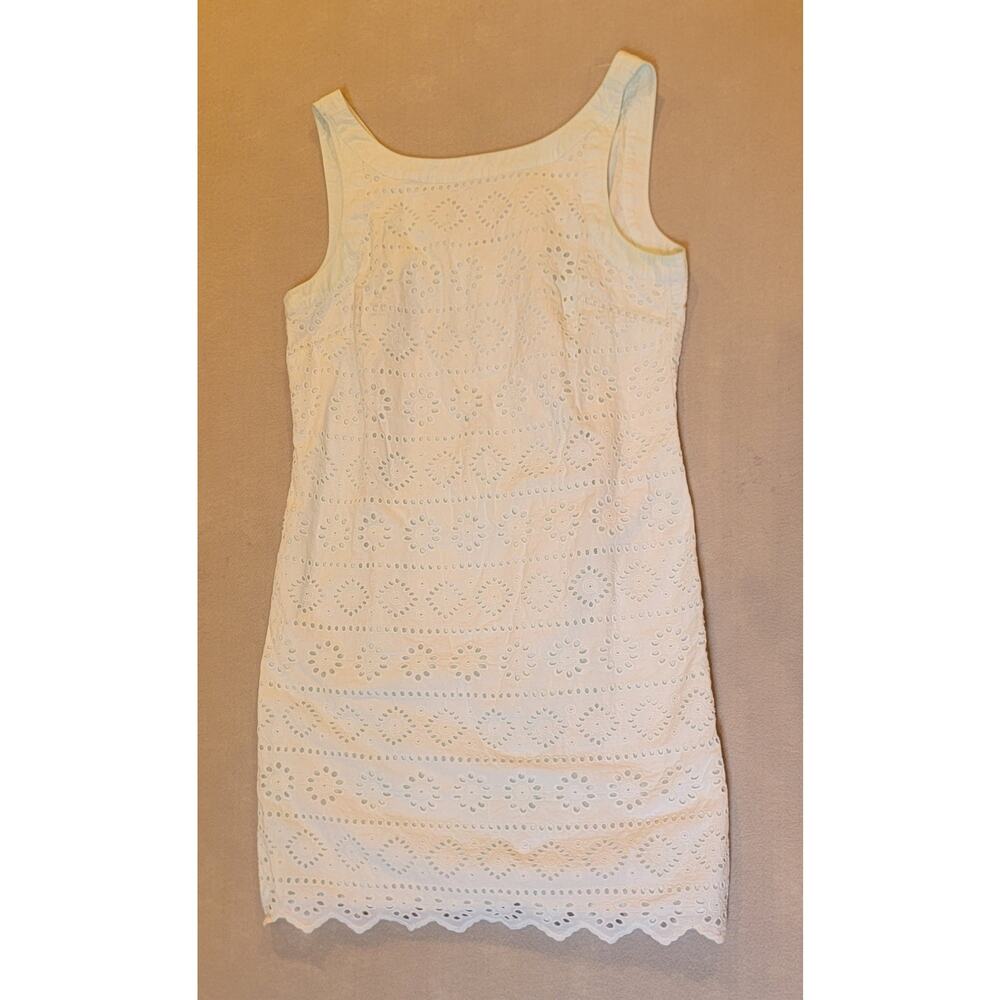 Vineyard Vines Mint Green Eyelet Scalloped Shift Dress Size 8